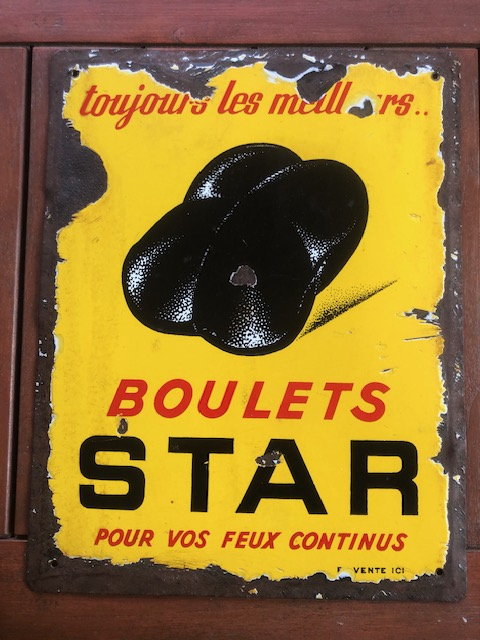 Plaque émaillée Boulets Star