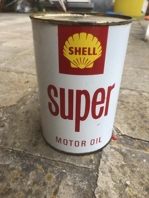 Leeg blik van Shell Super Motor Oil