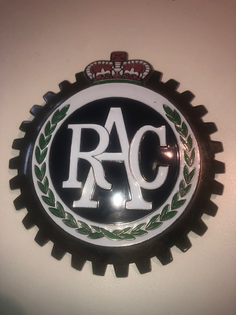 1960's RAC badge (Royal Automobile club)