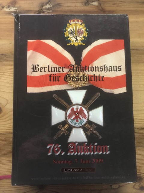 Catalogus Berliner Auktionshaus für Geschichte 76