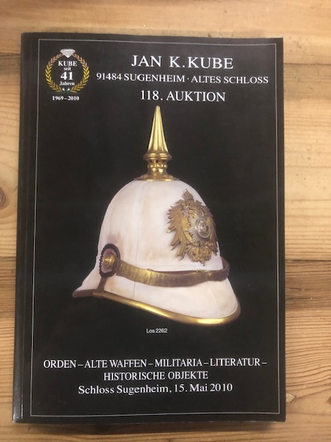 Jan K. Kube militaria veiling Catalogus 118