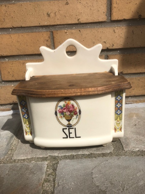 Pot a sel murale ancien art Nouveau