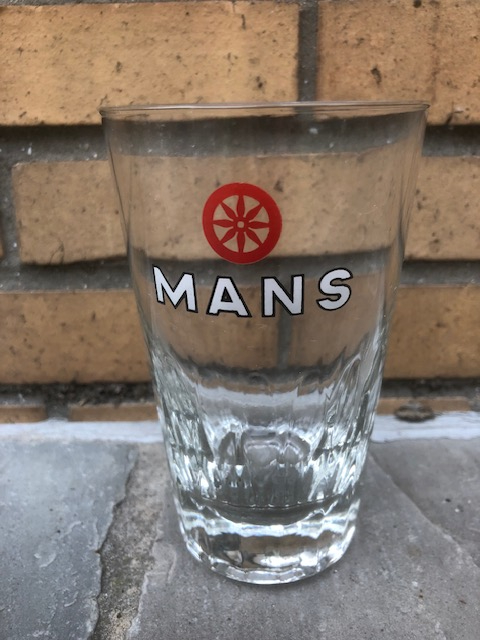 Oud bierglas MANS bier