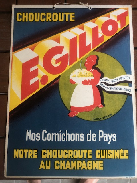 Oude affiche Choucroute E Gillot