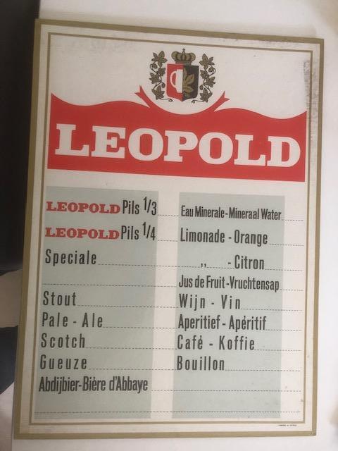 Ancien liste de prix Bierres Leopold, carton