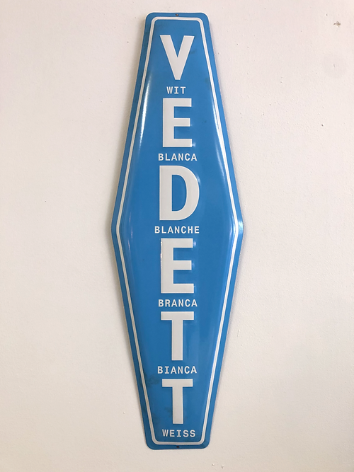 Emaillebord Vedett, Belgisch bier