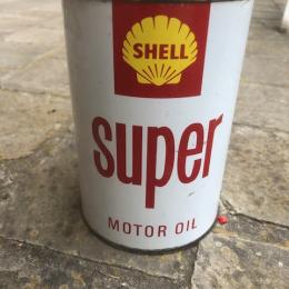 Leeg blik van Shell Super Motor Oil