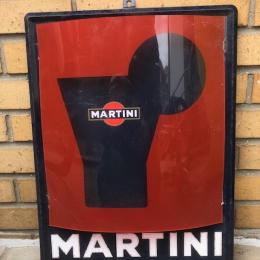 Bedrukt blikken reclamebord Martini