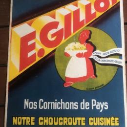 Oude affiche Choucroute E Gillot