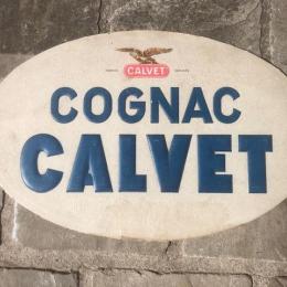 Vintage Katronnen reclame bordje Cognac Calvet